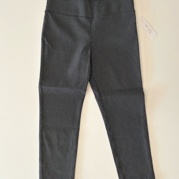 NWT - Margaret M Women’s Slimming Pants Black/White Polka Dot Stretch Size MP - Picture 1 of 11